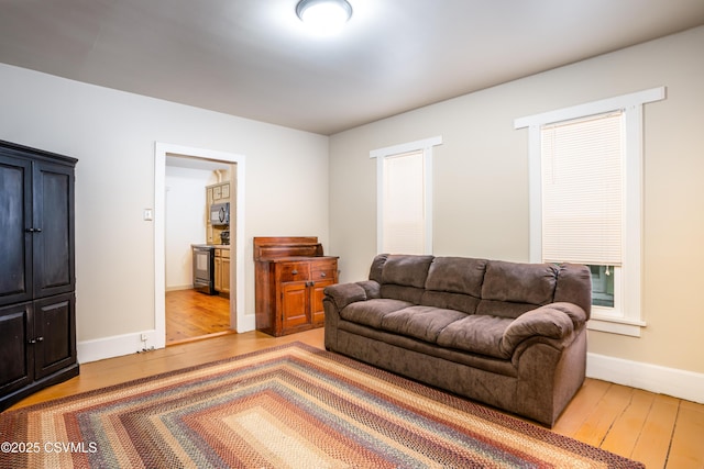 637 Pfahler St, Catawissa, PA 17820 - living room with light wood-type flooring and baseboards