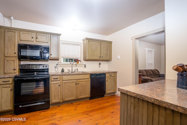 637 Pfahler St, Catawissa, PA 17820 - kitchen with black appliances and light wood finished floors