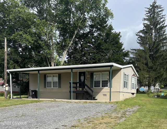 1311 Water St, Northumberland, PA 17857 - view of front facade with a front lawn, a porch, and crawl space
