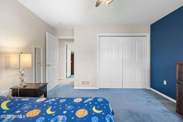 110 W 8th St, Watsontown, PA 17777 - unfurnished bedroom with carpet flooring, a closet, and a ceiling fan
