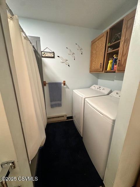 1030 Orange St, Berwick, PA 18603 - laundry room with washing machine and clothes dryer and cabinet space