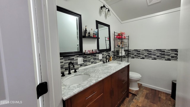 124 E Coal St, Trevorton, PA 17881 - bathroom with double vanity and wood finished floors