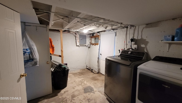 124 E Coal St, Trevorton, PA 17881 - washroom with washing machine and clothes dryer and electric panel