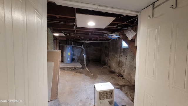 124 E Coal St, Trevorton, PA 17881 - unfinished below grade area with electric water heater