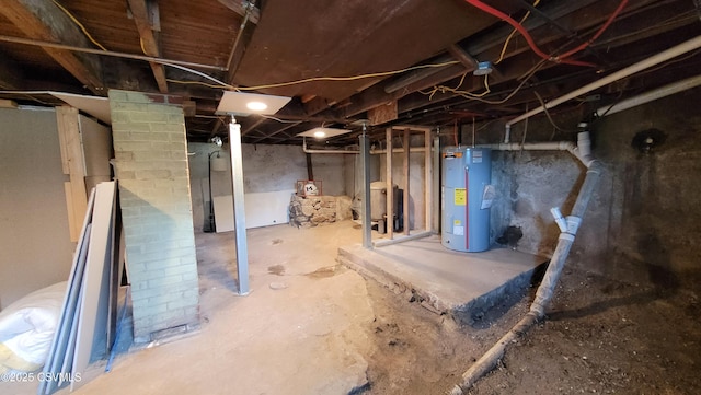 124 E Coal St, Trevorton, PA 17881 - unfinished below grade area with electric water heater