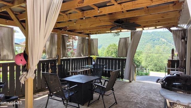 124 E Coal St, Trevorton, PA 17881 - view of patio with a ceiling fan and grilling area