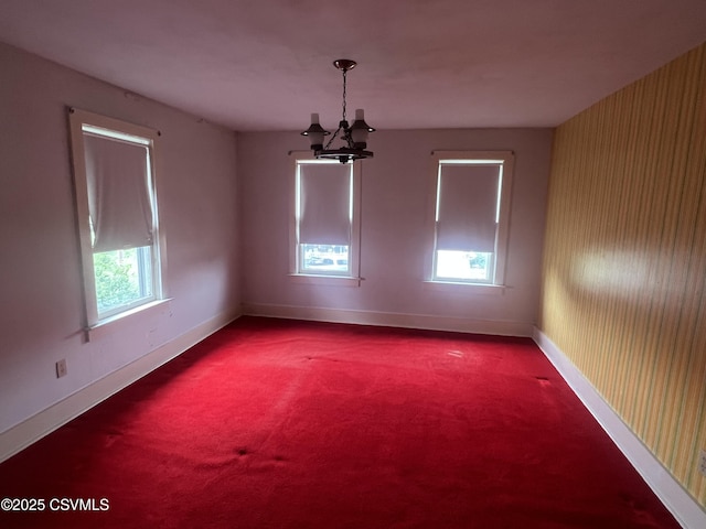 612-614 1st St, Nescopeck, PA 18635 - unfurnished room featuring a chandelier and carpet