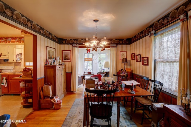 7 N Red Maple St, Selinsgrove, PA 17870 - dining room with a chandelier and light wood-style flooring
