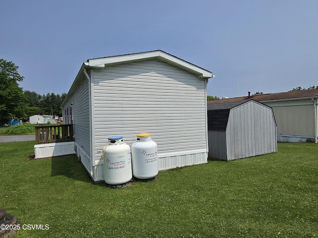 94 Porter Gray Rdg, Bloomsburg, PA 17815 - view of home's exterior with a shed and a lawn