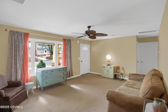 152 Bridge Ave, Allenwood, PA 17810 - living area featuring ceiling fan and carpet floors