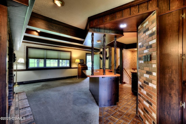 157 Distillery Hill Rd, Benton, PA 17814 - kitchen featuring a baseboard heating unit and dark colored carpet