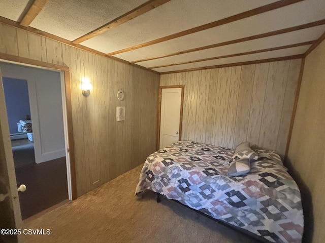 1211 W Mulberry St, Coal Township, PA 17866 - bedroom with wood walls and carpet flooring