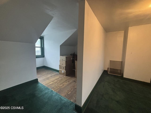 1211 W Mulberry St, Coal Township, PA 17866 - additional living space featuring lofted ceiling, wood finished floors, and carpet