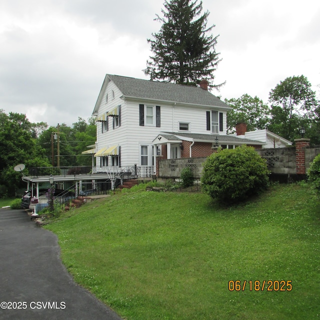 324 Tulip Rd, Paxinos, PA 17860 - view of front of home with a front lawn and a chimney