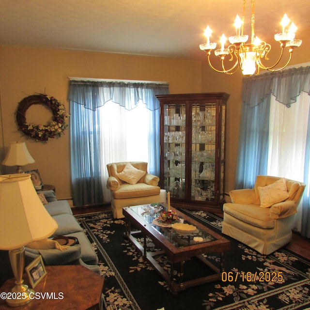 324 Tulip Rd, Paxinos, PA 17860 - living area with a chandelier
