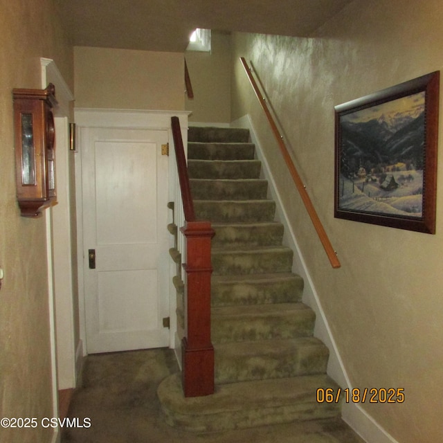 324 Tulip Rd, Paxinos, PA 17860 - stairs featuring baseboards