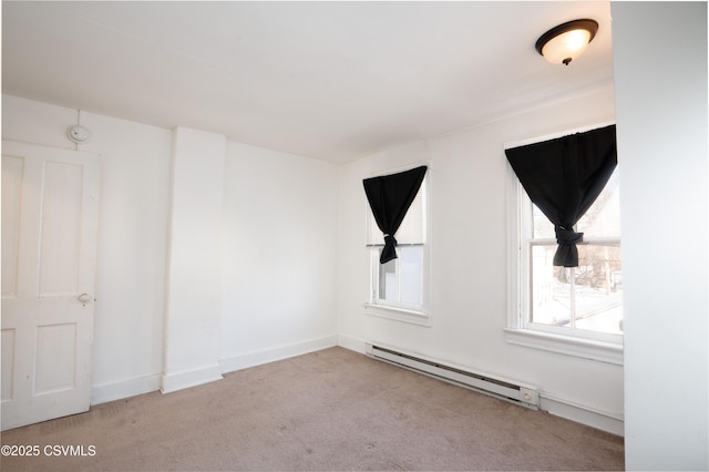 126-128 Murray Ave, Bloomsburg, PA 17815 - carpeted spare room featuring a baseboard radiator and baseboards