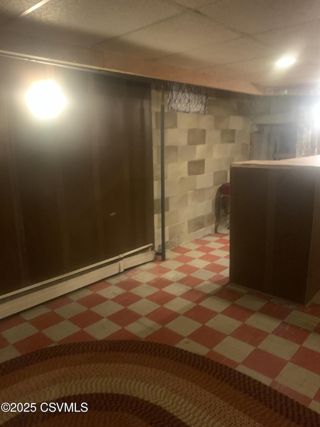 1542 1st Ave, Berwick, PA 18603 - finished below grade area featuring tile patterned floors
