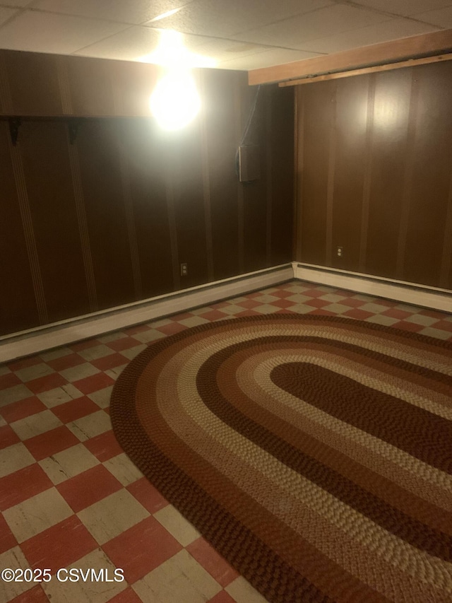 1542 1st Ave, Berwick, PA 18603 - finished basement with tile patterned floors
