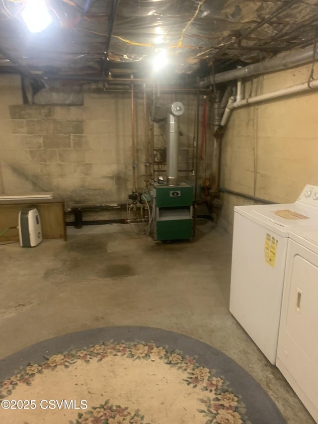 1542 1st Ave, Berwick, PA 18603 - unfinished basement with washer and dryer