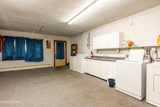 846-848 Orange St, Berwick, PA 18603 - laundry area with independent washer and dryer and a baseboard heating unit