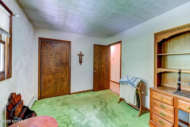 39 Mckendree Rd, Shickshinny, PA 18655 - office area with a baseboard radiator, light carpet, and healthy amount of natural light