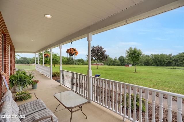 110 Buckeye Ln, New Columbia, PA 17856 - covered porch with a yard
