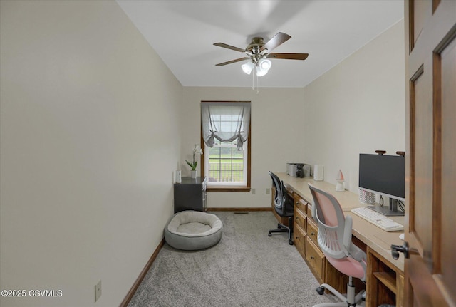 110 Buckeye Ln, New Columbia, PA 17856 - office area featuring carpet and a ceiling fan