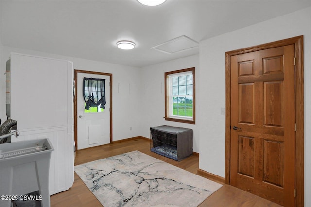 110 Buckeye Ln, New Columbia, PA 17856 - entryway featuring wood finished floors and baseboards