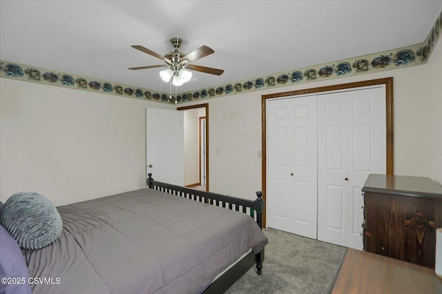 110 Buckeye Ln, New Columbia, PA 17856 - carpeted bedroom with a closet and a ceiling fan