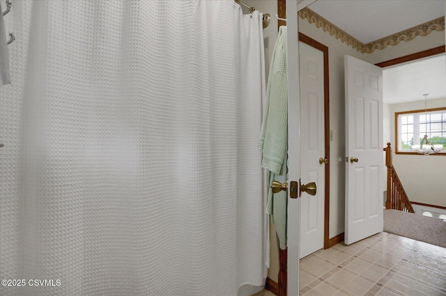110 Buckeye Ln, New Columbia, PA 17856 - full bath featuring curtained shower and baseboards