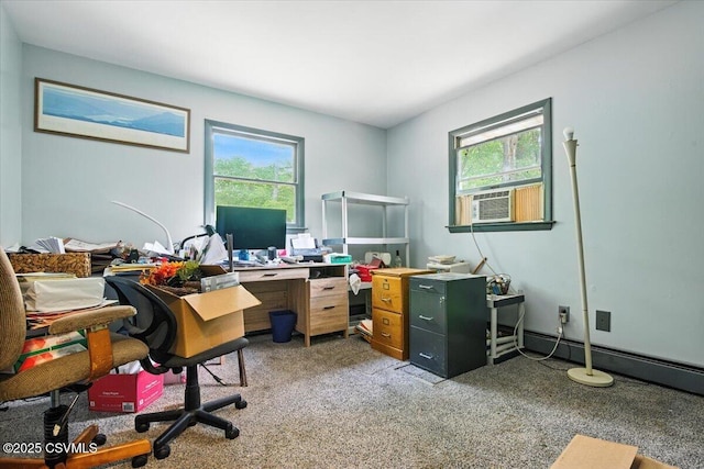 1146 Great Oak Dr, East Stroudsburg, PA 18301 - office space featuring light carpet, cooling unit, and baseboard heating