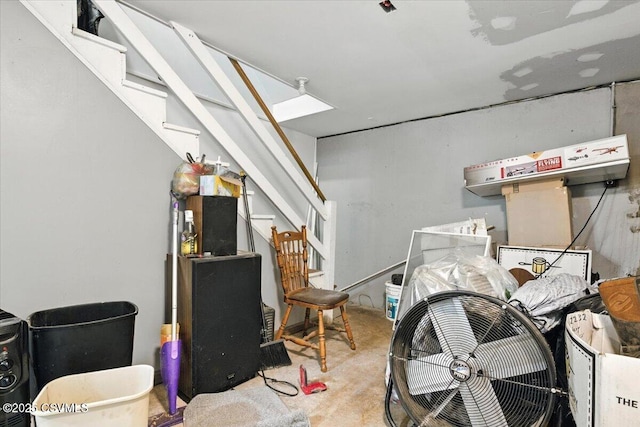 1146 Great Oak Dr, East Stroudsburg, PA 18301 - misc room with stairway and concrete floors