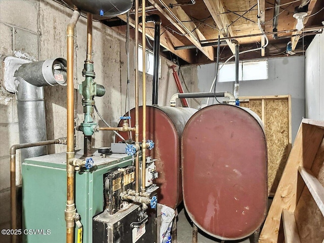 1146 Great Oak Dr, East Stroudsburg, PA 18301 - utility room featuring oil tank
