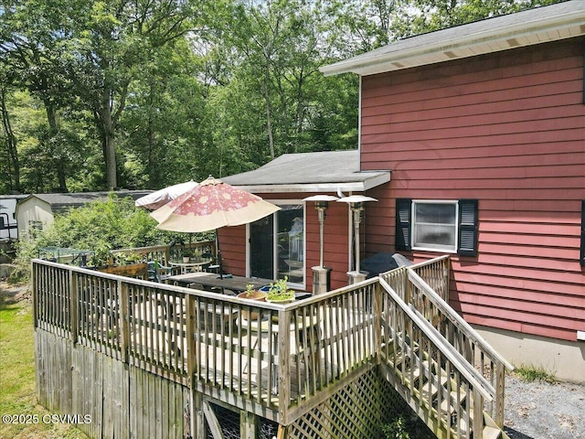 1146 Great Oak Dr, East Stroudsburg, PA 18301 - wooden terrace with stairway
