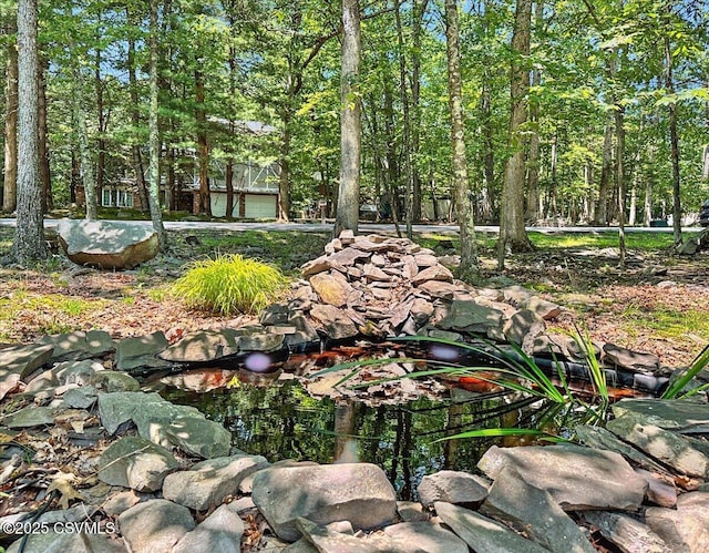 1146 Great Oak Dr, East Stroudsburg, PA 18301 - view of yard featuring a garden pond