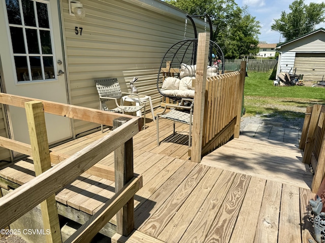 57 Buckhorn Rd, Bloomsburg, PA 17815 - view of wooden terrace