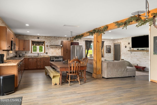 190 Foggy Mountain Rd, Turbotville, PA 17772 - dining space featuring light wood finished floors and recessed lighting