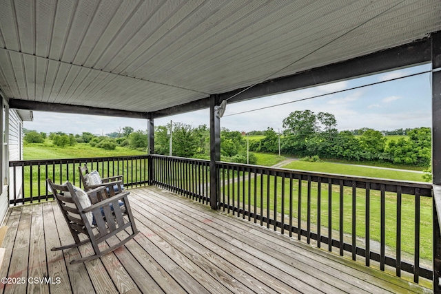 190 Foggy Mountain Rd, Turbotville, PA 17772 - wooden deck featuring a yard