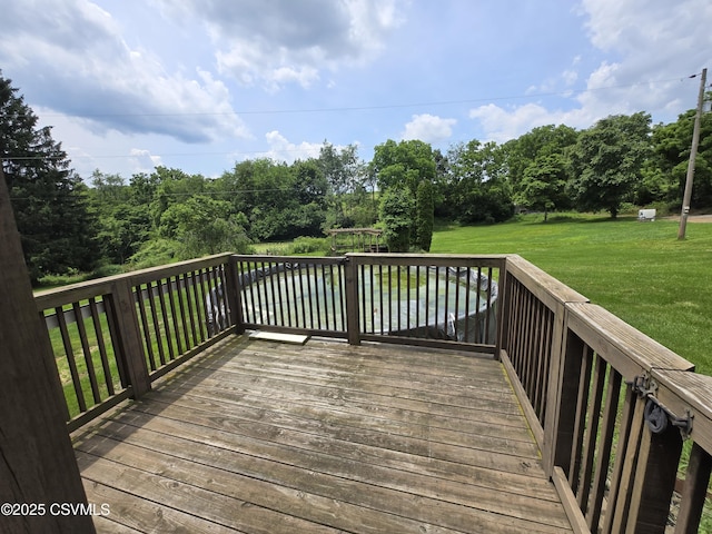 1824 Smalsh Barrick Rd, Middleburg, PA 17842 - wooden deck featuring a yard
