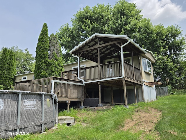 1824 Smalsh Barrick Rd, Middleburg, PA 17842 - rear view of property with a wooden deck