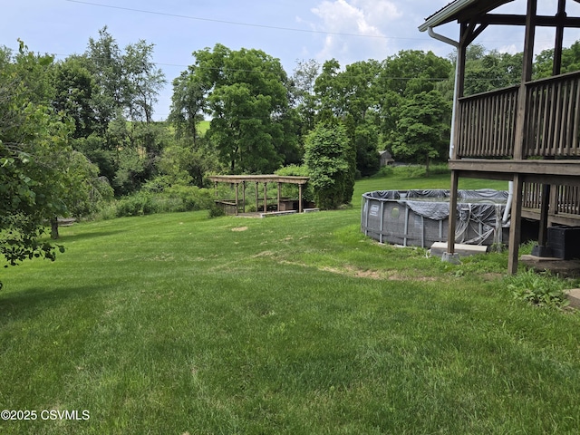 1824 Smalsh Barrick Rd, Middleburg, PA 17842 - view of green lawn with a covered pool