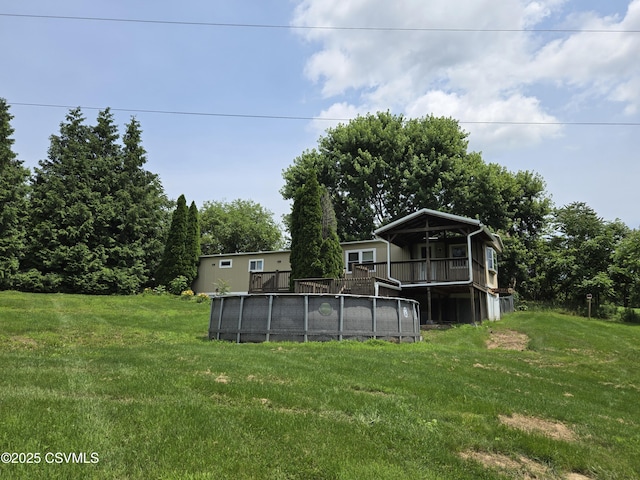 1824 Smalsh Barrick Rd, Middleburg, PA 17842 - view of grassy yard featuring a deck