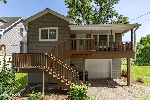 378 Drinker St, Bloomsburg, PA 17815 - view of front of house with an attached garage, driveway, and stairs