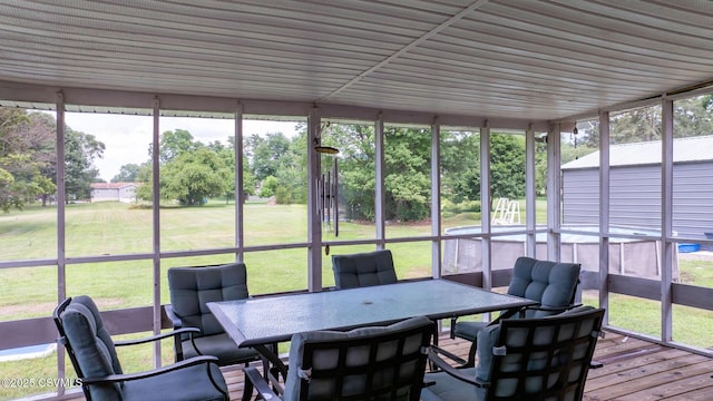909 Fair St, Nescopeck, PA 18635 - sunroom / solarium featuring outdoor dining area