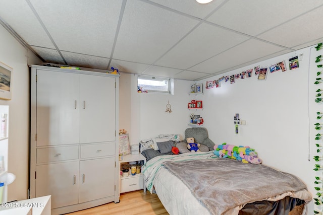 909 Fair St, Nescopeck, PA 18635 - bedroom featuring a drop ceiling and light wood-type flooring