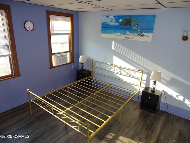 4 N Rock St, Shamokin, PA 17872 - bedroom featuring cooling unit, wood finished floors, and a paneled ceiling