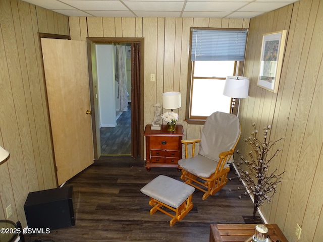 4 N Rock St, Shamokin, PA 17872 - living area with dark wood finished floors and wooden walls