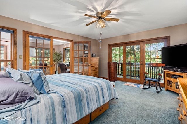 68 March Cir, Winfield, PA 17889 - carpeted bedroom featuring french doors and access to outside