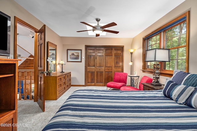 68 March Cir, Winfield, PA 17889 - carpeted bedroom with a closet and ceiling fan